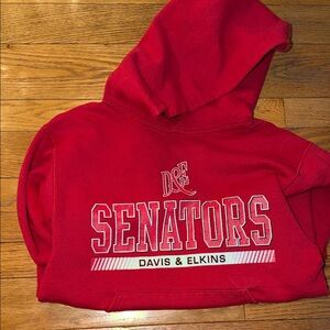 Red Davis & Elkins Senators Hoodie Vintage